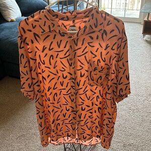 Zara Unisex button down shirt